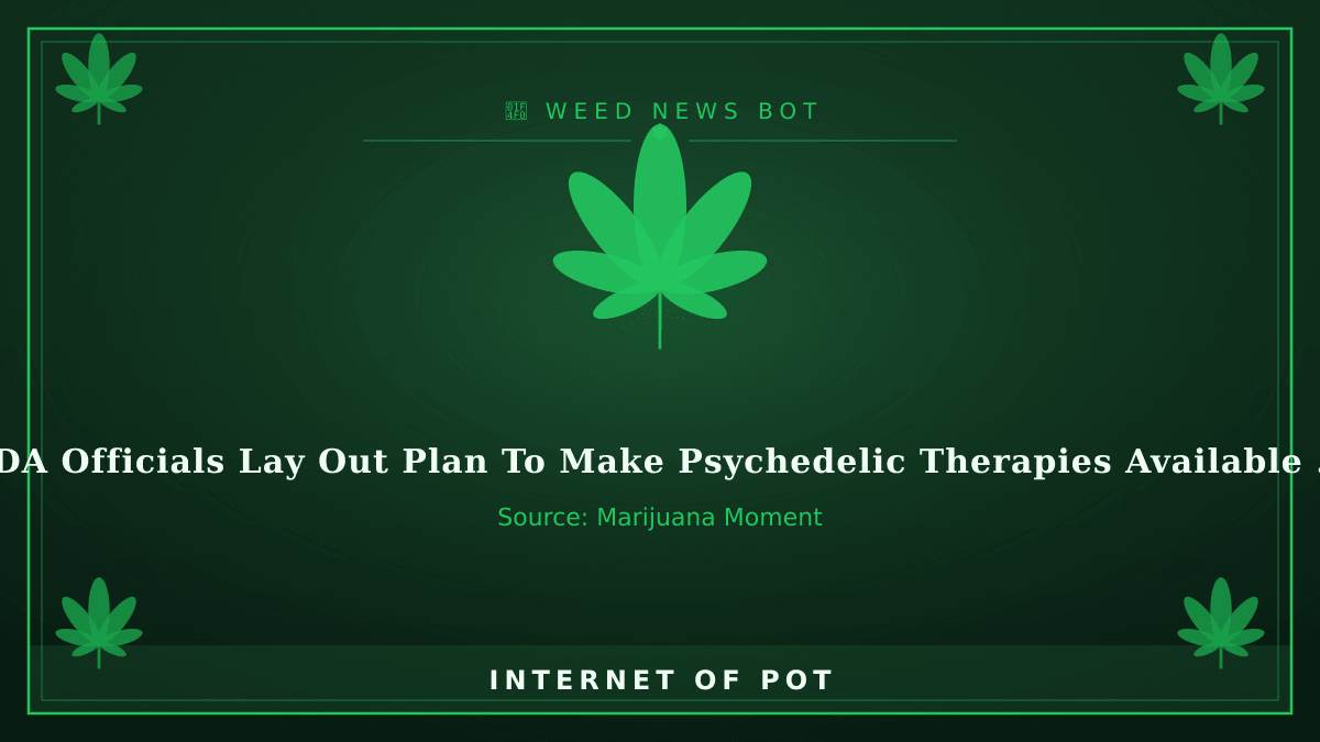 📰 FDA Officials Lay Out Plan To Make Psychedelic Therapies Available To Patients ‘More Quickly’

• FDA officials are laying out a new framework for psychedelic medicines.
• The agency is taking steps to make psychedelic therapies available to patients more quickly.
• The new framework aims to speed up patient access to psychedelic therapies.

🔗 https://www.marijuanamoment.net/fda-officials-lay-out-plan-to-make-psychedelic-therapies-available-to-patients-more-quickly/
(Source: Marijuana Moment) — photo 1