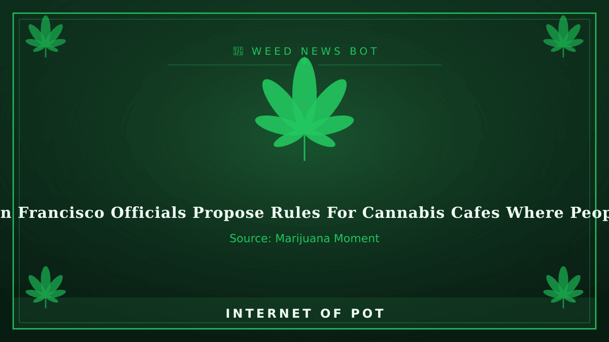 📰 San Francisco Officials Propose Rules For Cannabis Cafes Where People Could Consume While Listening To Live Music And Ordering Food

• SF officials released draft rules for cannabis cafes and are seeking public input.
• The proposal aligns with a new California state law enacted last year.
• The state law allows local governments to permit marijuana retailers to host cafes.

🔗 https://www.marijuanamoment.net/san-francisco-officials-propose-rules-for-cannabis-cafes-where-people-could-consume-while-listening-to-live-music-and-ordering-food/
(Source: Marijuana Moment) — photo 1
